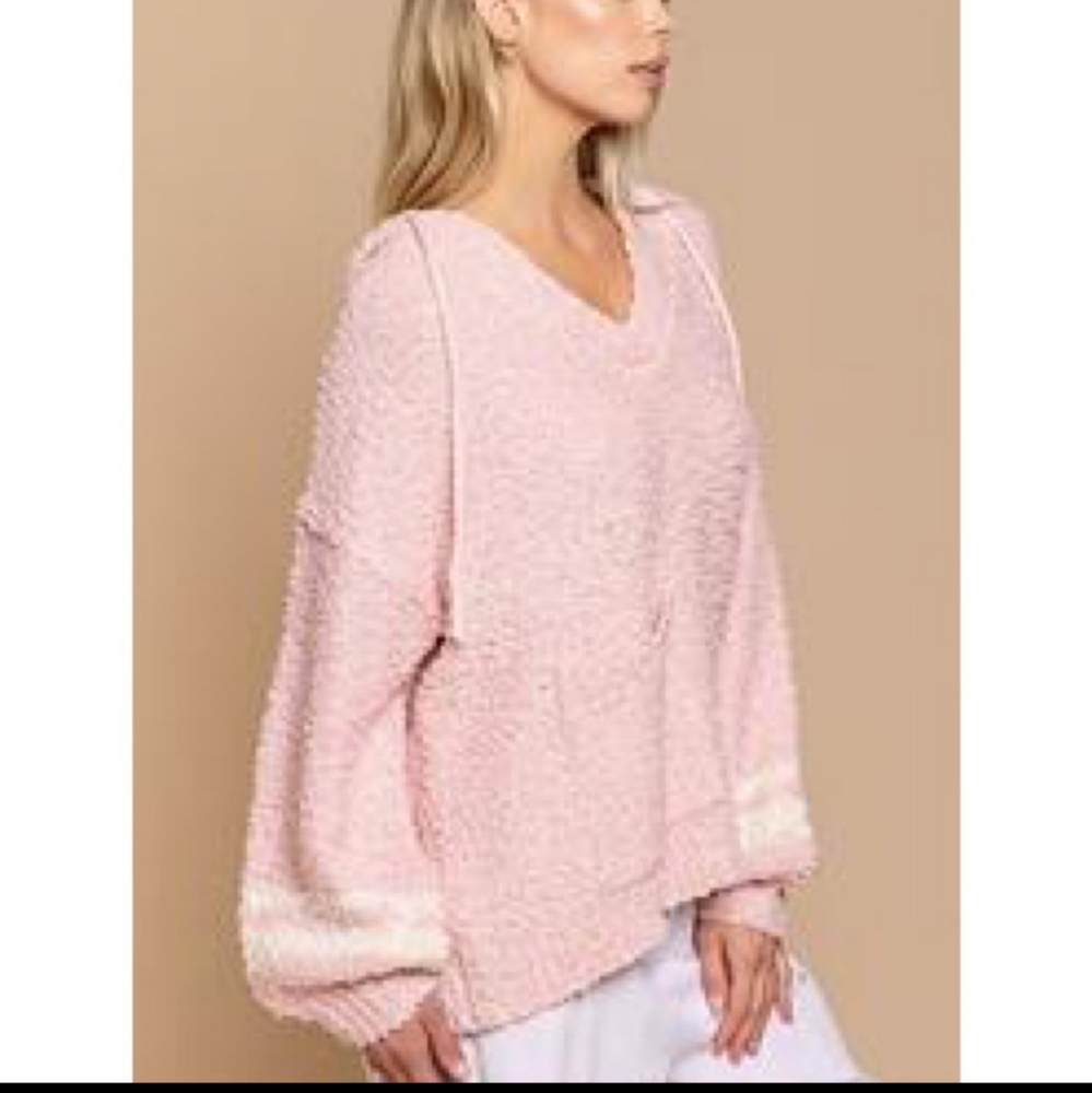 POL textured hoodie sweater. - Picture 5 of 9